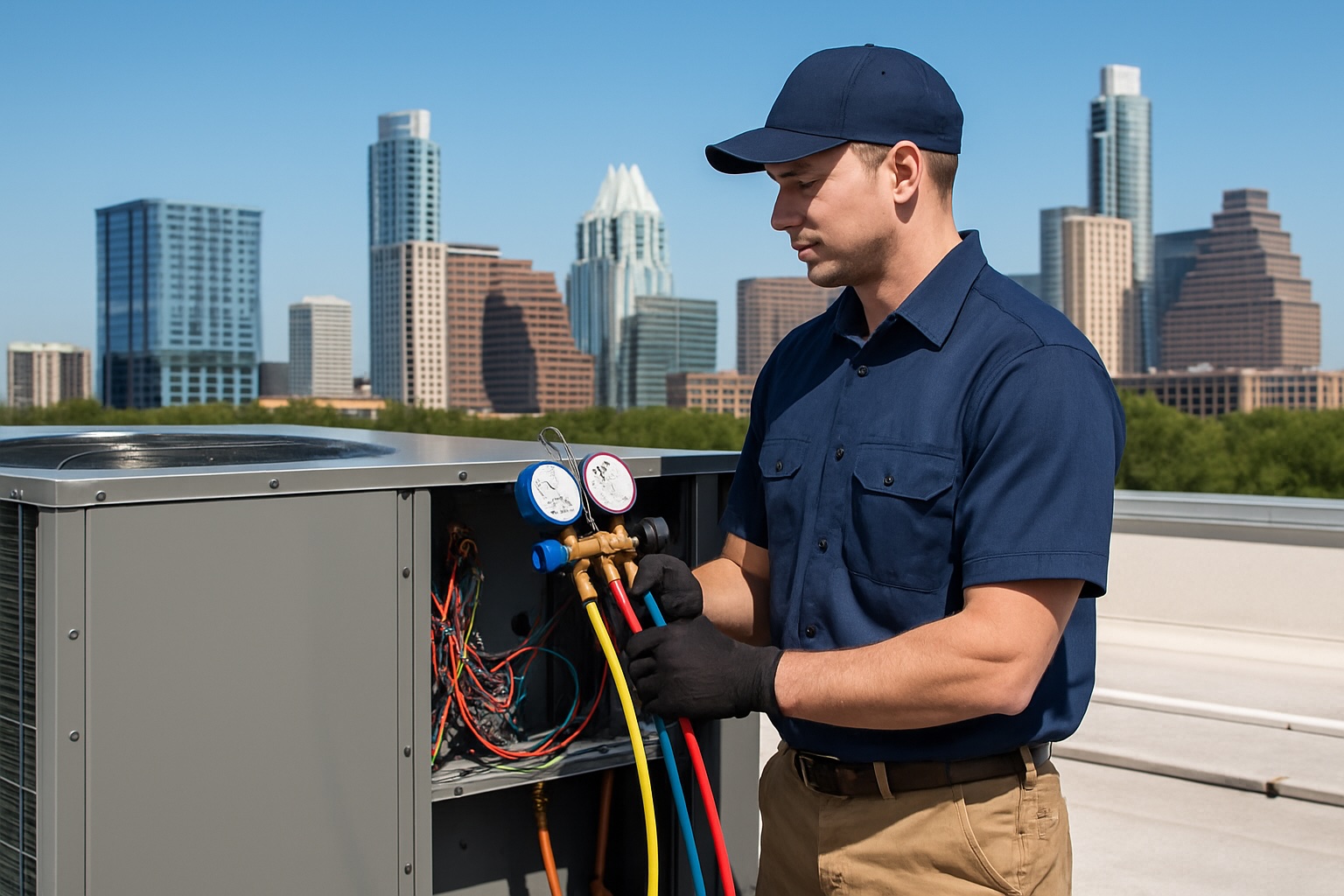 Modern HVAC Austin Background
